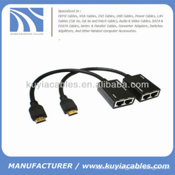 1080P HDMI для CAT5 Cat6 RJ45 Extender Balun Repeater До 100 футов 30 м